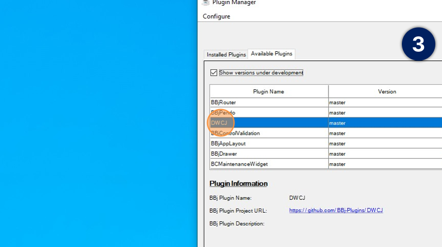 Plugin manager configuration