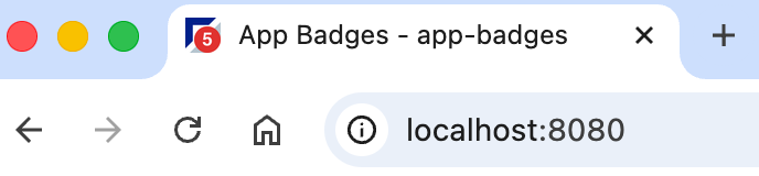 Browser tab favicon with a numeric badge overlay