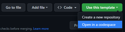 Boutons Codespace