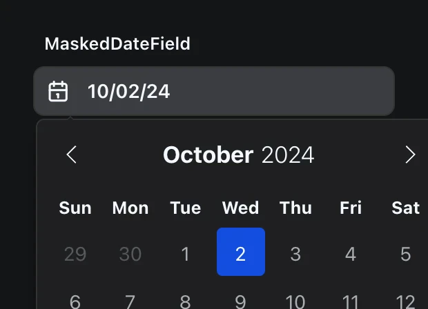 <span style='color: var(--ifm-color-primary)'>Masked</span>DateField