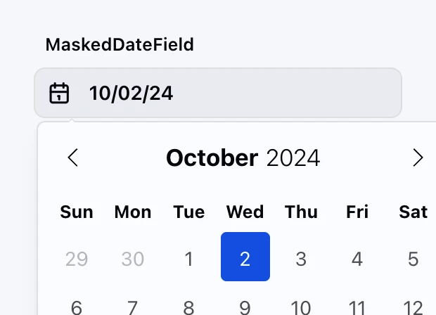 <span style='color: var(--ifm-color-primary)'>Masked</span>DateField